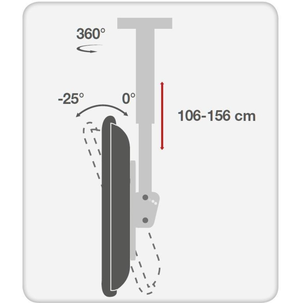 Techly ICA-CPLB 946L bevestiging voor signage-beeldschermen 177,8 cm (70") Zwart - Afbeelding 11