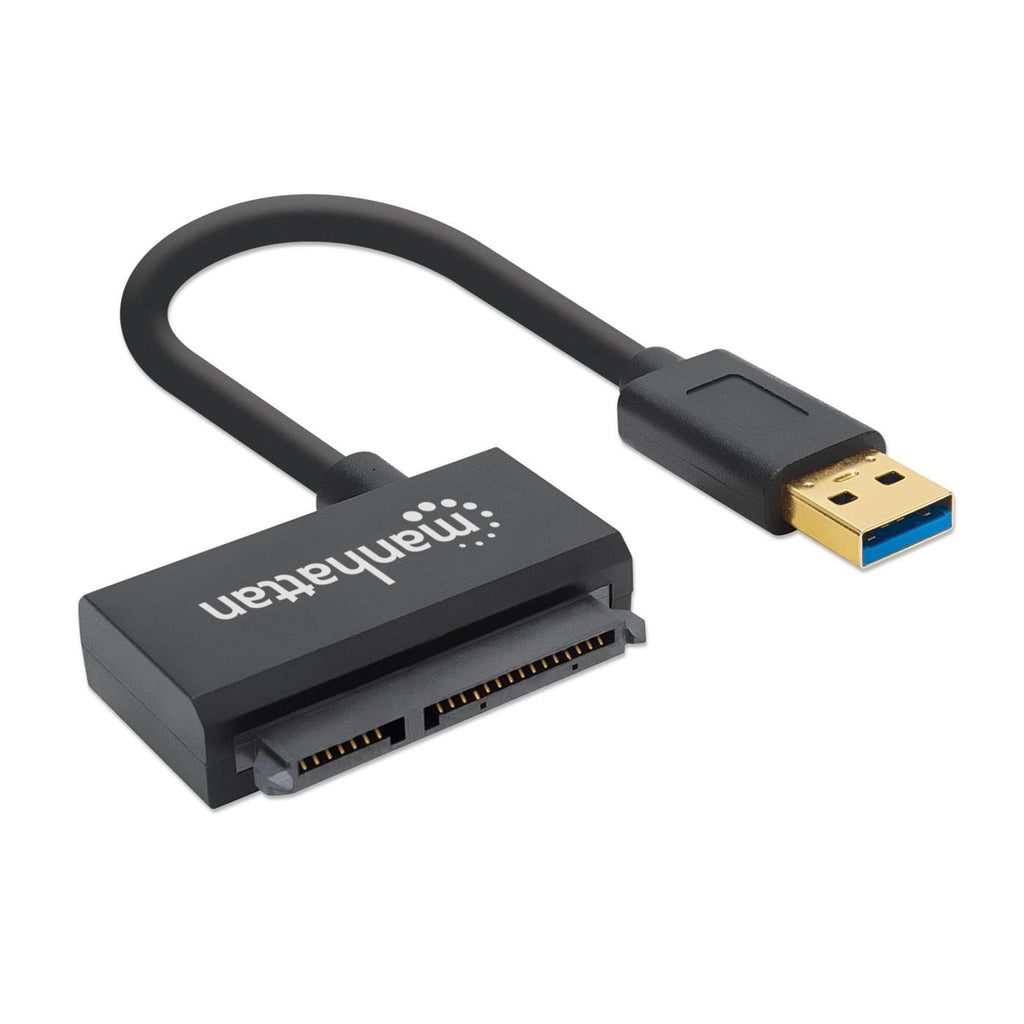 Manhattan USB-A naar SATA 2,5" adapterkabel, 42 cm, mannelijk naar mannelijk, 5 Gbps (USB 3.2 Gen1 / USB 3.0), ondersteunt 48-bit LBA, zwart, 3 jaar garantie - Afbeelding 3