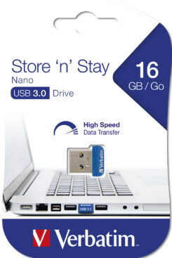 Verbatim Store 'n' Stay NANO - USB-Stick 3.0 16 GB - Blauw - Afbeelding 7