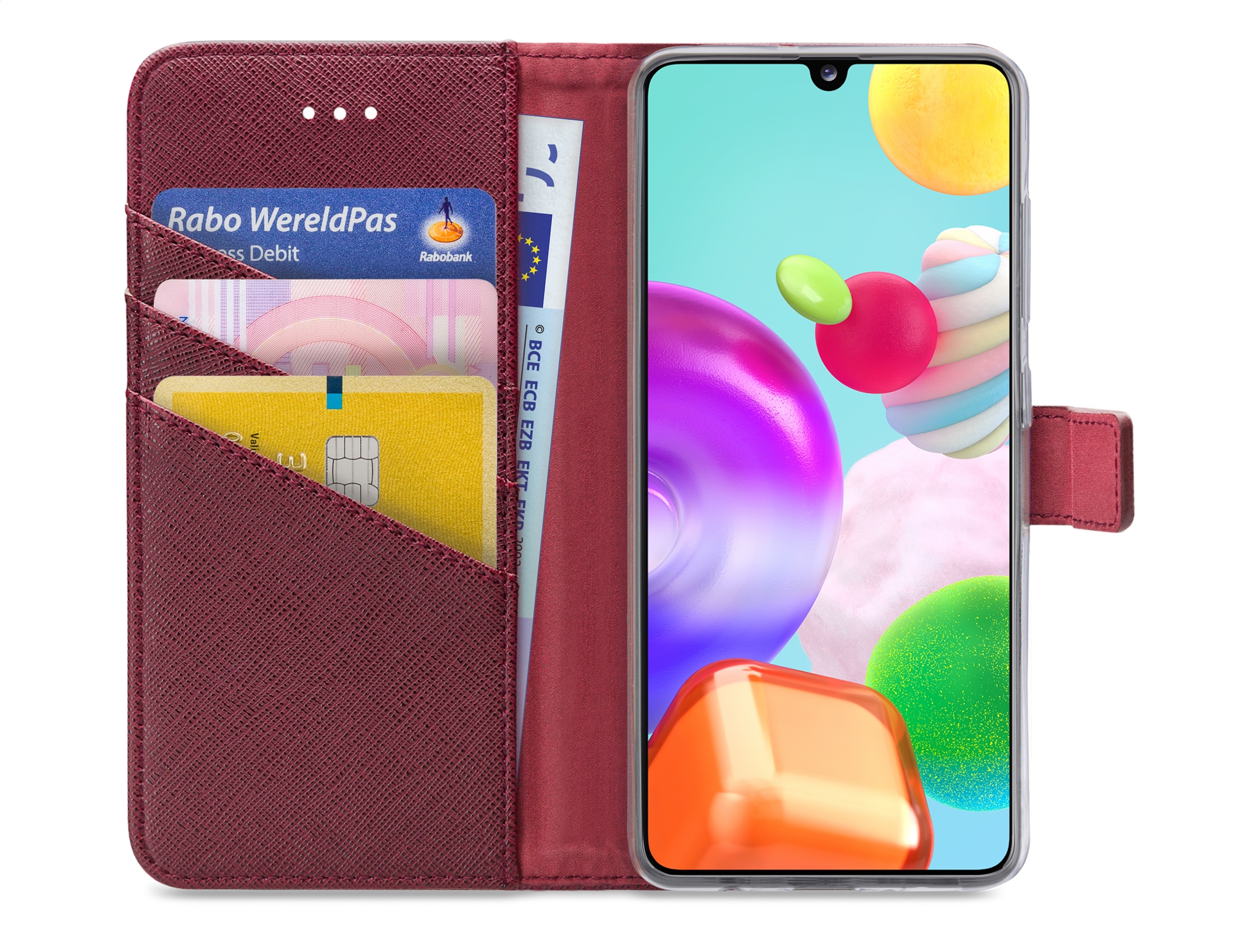 My Style Flex Wallet for Samsung Galaxy A41 Bordeaux - Afbeelding 2