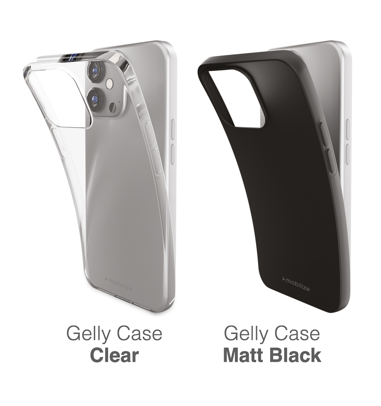 Mobilize Rubber Gelly Case Apple iPhone 12/12 Pro Matt Black - Afbeelding 2