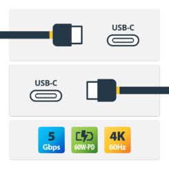 StarTech.com 2m USB-C Kabel, USB 5Gbps, 60W (3A) Power Delivery, 4K 60Hz DP Alt Mode, TPE Mantel - Thunderbolt Compatibel - Afbeelding 3