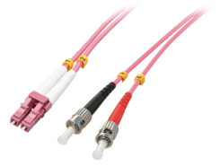 Lindy 46352 InfiniBand en Glasvezelkabel 3 m LC ST Roze - Afbeelding 2