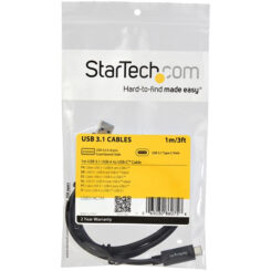 StarTech.com 1m USB-A naar USB-C Laadkabel, USB 10Gbps, Charge & Sync, 3A, USB-IF Gecertificeerd - Zwarte USB Oplaadkabel - Afbeelding 7