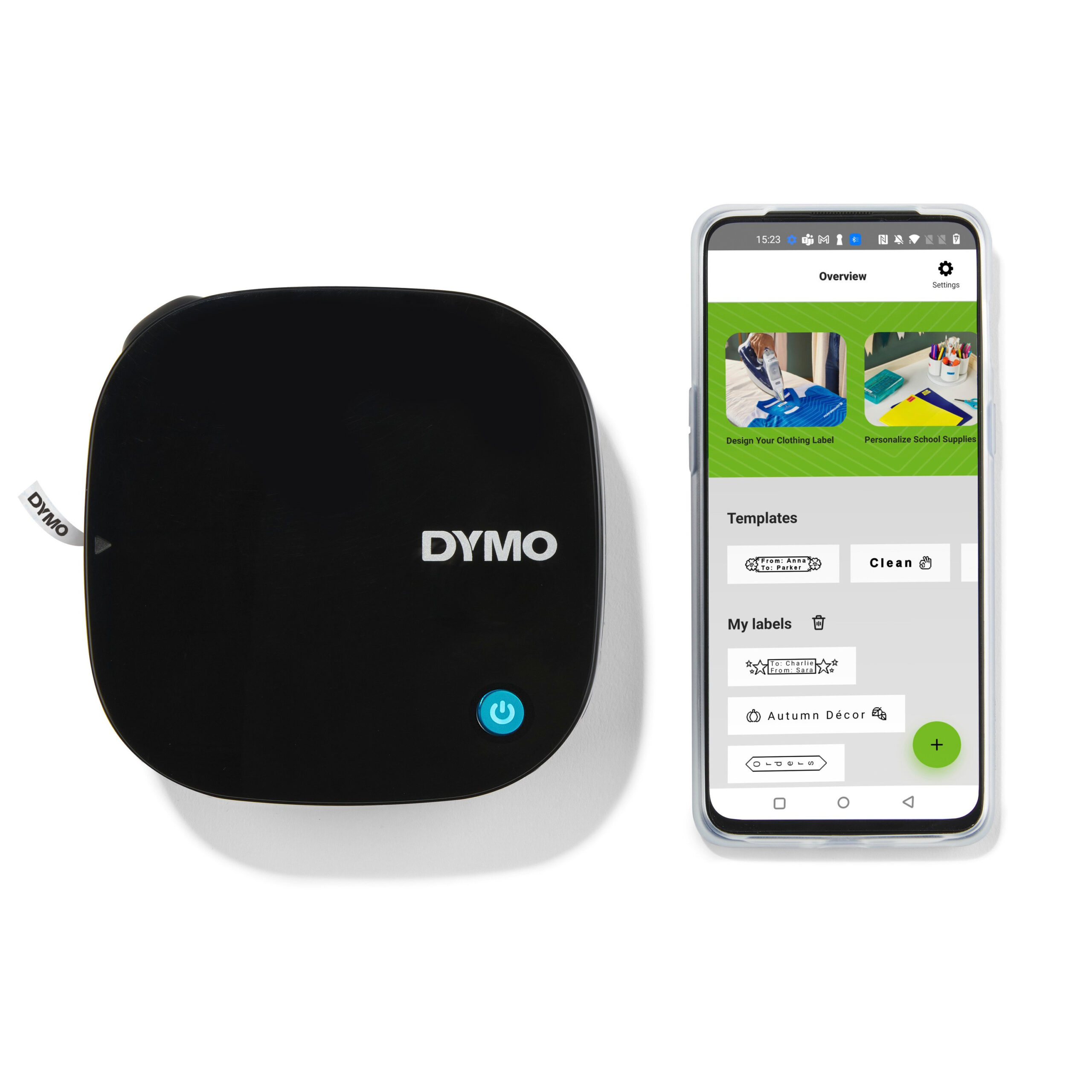 DYMO LetraTag 200B-labelmaker met bluetooth | Compacte labelprinter | Verbinding via draadloze bluetoothtechnologie met iOS en Android | Inclusief 2 soorten labeltape - Afbeelding 4
