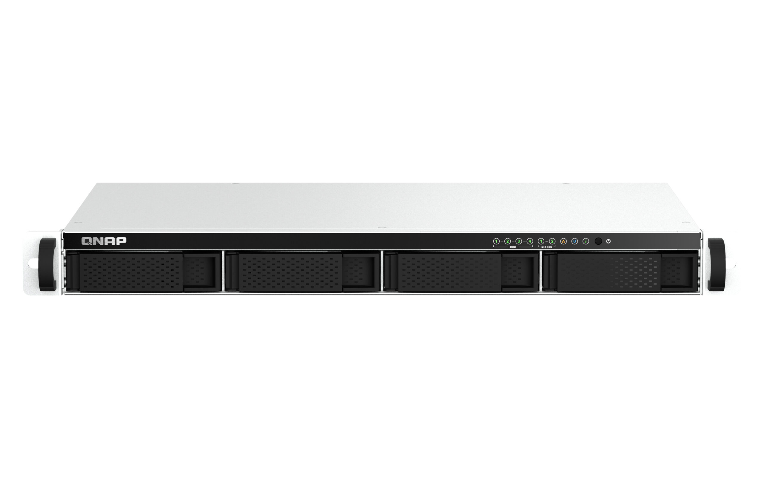 QNAP TS-464eU NAS Rack (1U) Intel® Celeron® N5095 8 GB DDR4 0 TB QNAP Turbo System Aluminium, Zwart - Afbeelding 2