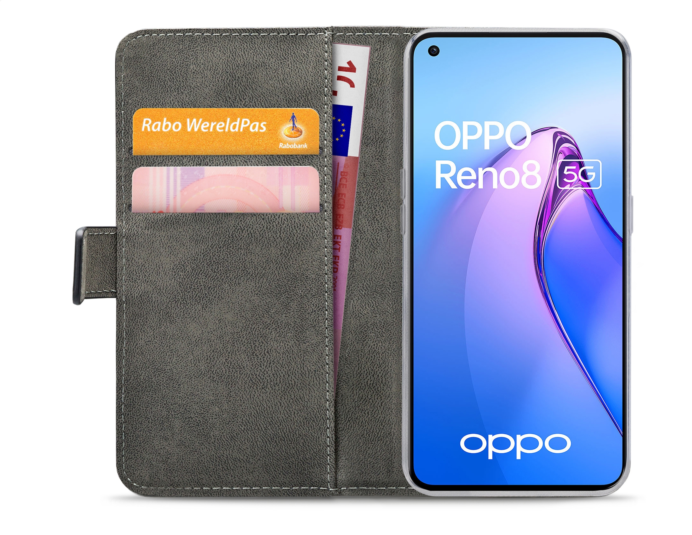 Mobilize Classic Gelly Wallet Book Case OPPO Reno8 5G Black - Afbeelding 2