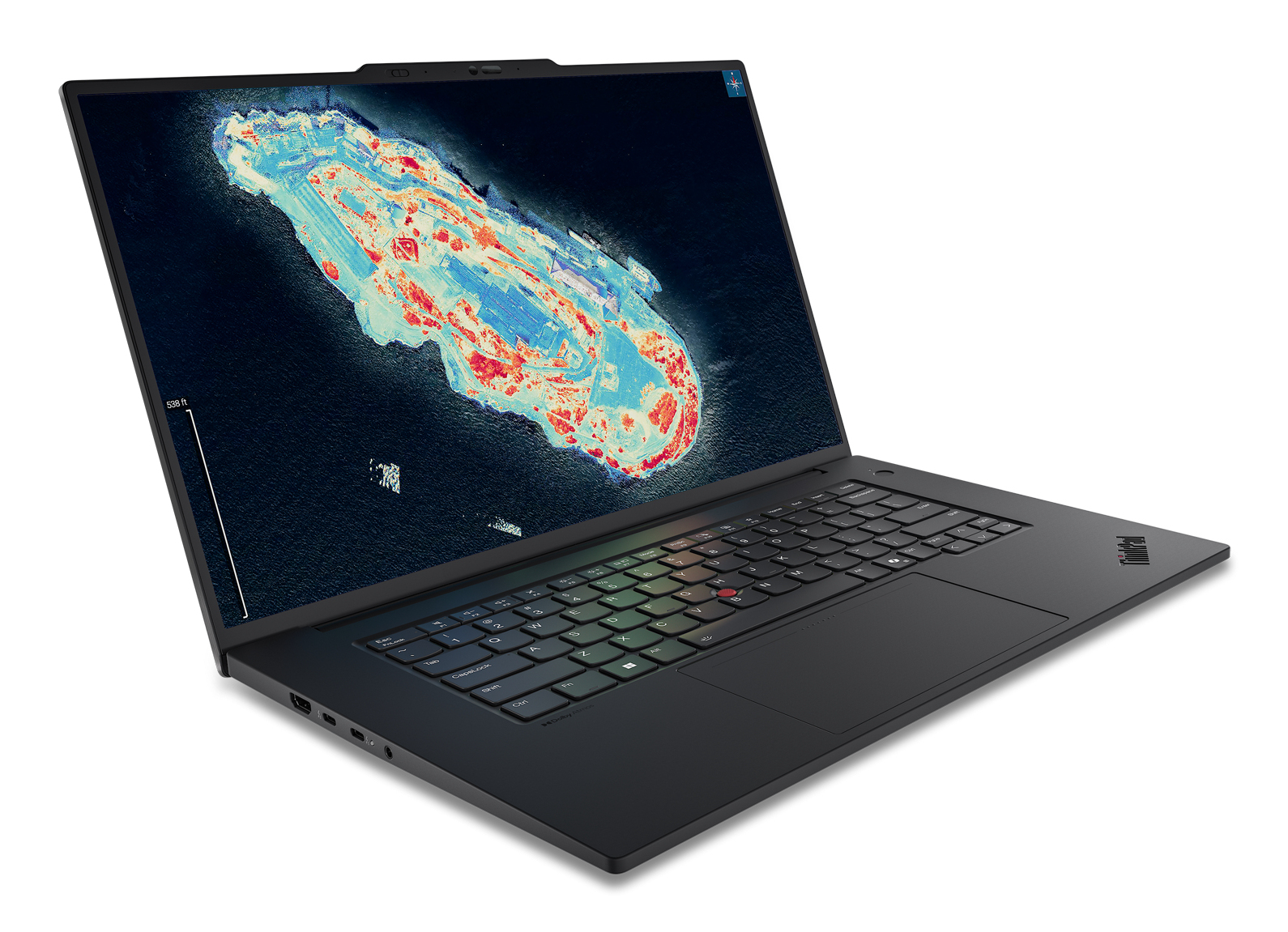 Lenovo ThinkPad T1g Gen 8 Intel Core Ultra 7 265H Laptop 40,6 cm (16") WQUXGA 32 GB LPDDR5x-SDRAM 1 TB SSD NVIDIA GeForce RTX 5070 Wi-Fi 7 (802.11be) Windows 11 Pro Engels Zwart - Afbeelding 3