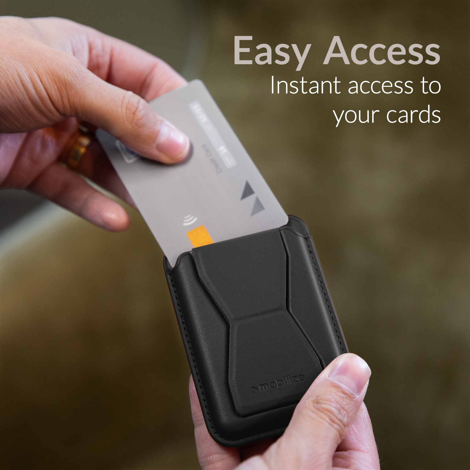 Mobilize Magsafe Compatible Magnet Card Holder Black - Afbeelding 4