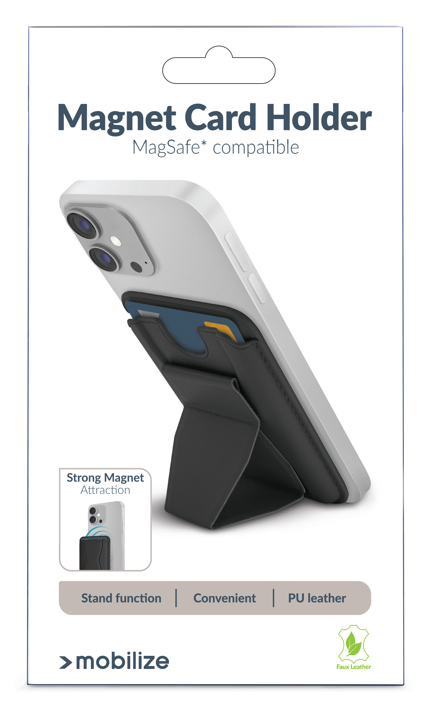 Mobilize Magsafe Compatible Magnet Card Holder Black - Afbeelding 5