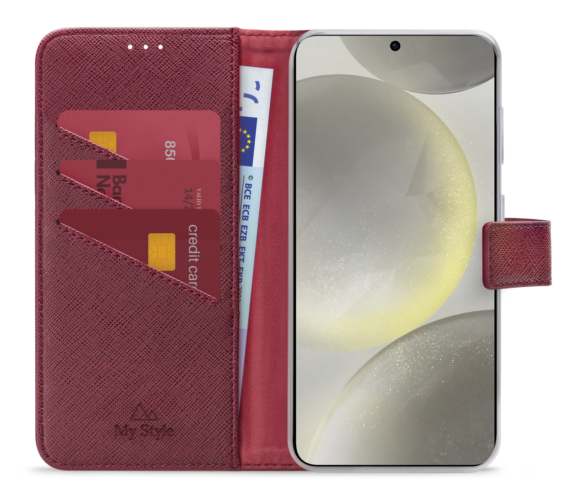 My Style Flex Wallet for Samsung Galaxy S24 5G/S25 5G Bordeaux - Afbeelding 2