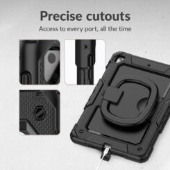 Mobilize Rotating Defender Case Stand Function for Apple iPad Air 11 (2024/2025/2026) Black - Afbeelding 4