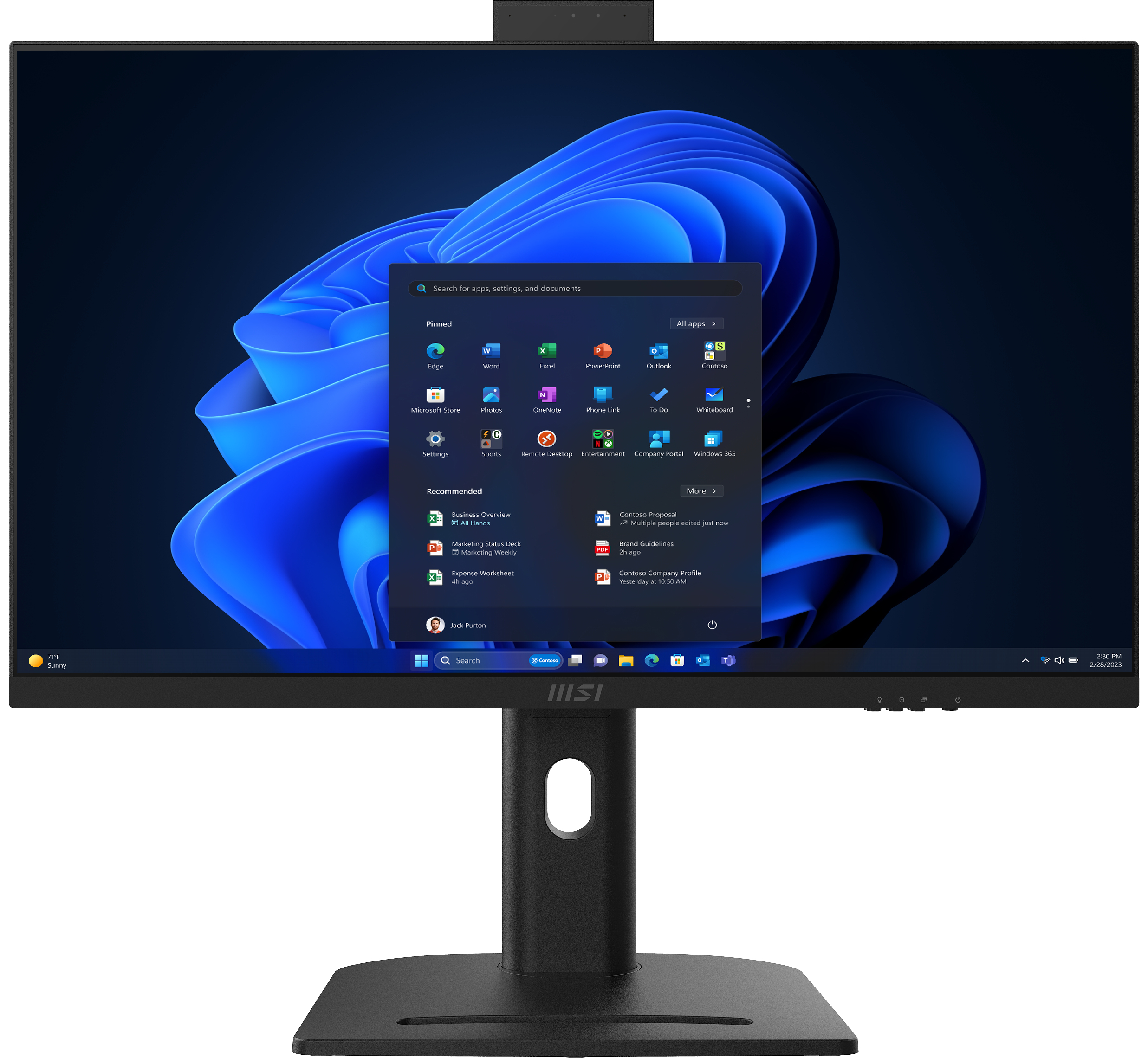 MSI Modern AM273QP AI 1UM-061EU Intel Core Ultra 5 125H 68,6 cm (27") 2560 x 1440 Pixels Alles-in-één-pc 16 GB DDR5-SDRAM 1 TB SSD Windows 11 Home Wi-Fi 6E (802.11ax) Zwart - Afbeelding 20