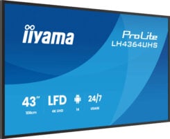 iiyama LH4364UHSB-B1AG beeldkrant 109,2 cm (43") Wifi 500 cd/m² 4K Ultra HD Type processor Android 24/7 - Afbeelding 5