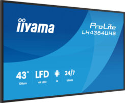 iiyama LH4364UHS-B1AG beeldkrant Digitale signage flatscreen 109,2 cm (43") LED Wifi 500 cd/m² 4K Ultra HD Zwart Type processor Android 24/7 - Afbeelding 5