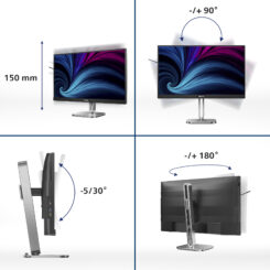 Philips 27B2U4601/00 computer monitor 68,6 cm (27") 2560 x 1440 Pixels Quad HD LCD Grijs - Afbeelding 5