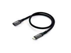 Equip 128370 USB 3.2 Gen 2 C naar C verlengkabel, M/F, 0,5m, 4K/60Hz, 10Gbps, Zwart - Afbeelding 2