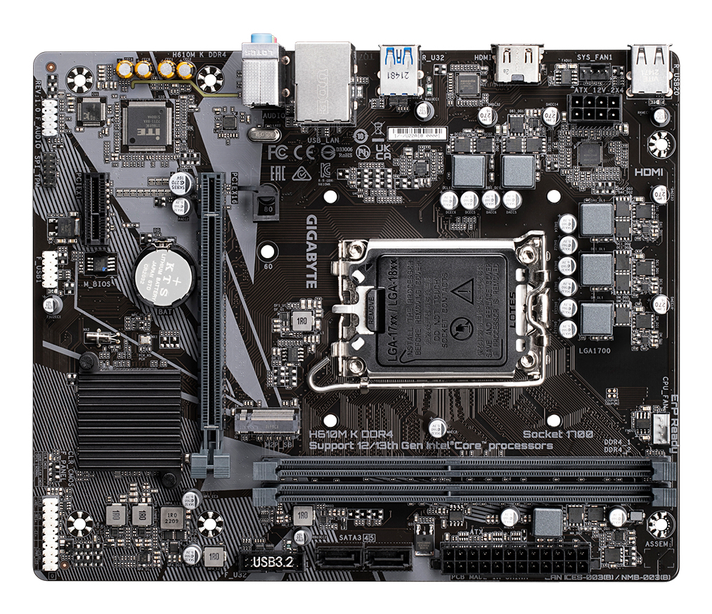 GIGABYTE H610M K DDR4 moederbord Intel H610 Express LGA 1700 micro ATX - Afbeelding 6