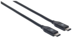 Manhattan 353526 USB-kabel USB 3.2 Gen 2 (3.1 Gen 2) 1 m USB C 10 Gbit/s Zwart - Afbeelding 3