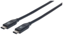 Manhattan 353526 USB-kabel USB 3.2 Gen 2 (3.1 Gen 2) 1 m USB C 10 Gbit/s Zwart - Afbeelding 2