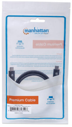 Manhattan 353526 USB-kabel USB 3.2 Gen 2 (3.1 Gen 2) 1 m USB C 10 Gbit/s Zwart - Afbeelding 6