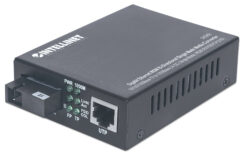 Intellinet 545068 netwerk media converter 1000 Mbit/s Single-mode Zwart - Afbeelding 2