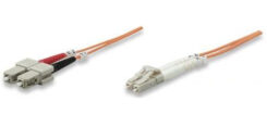 Intellinet 470353 InfiniBand en Glasvezelkabel 1 m LC SC Meerkleurig, Oranje
