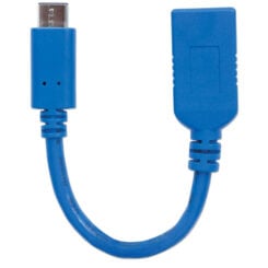 Manhattan 353540 USB-kabel USB 3.2 Gen 1 (3.1 Gen 1) 0,15 m USB C USB A 5 Gbit/s Blauw - Afbeelding 3