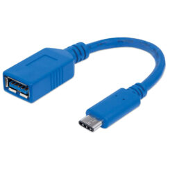 Manhattan 353540 USB-kabel USB 3.2 Gen 1 (3.1 Gen 1) 0,15 m USB C USB A 5 Gbit/s Blauw - Afbeelding 2
