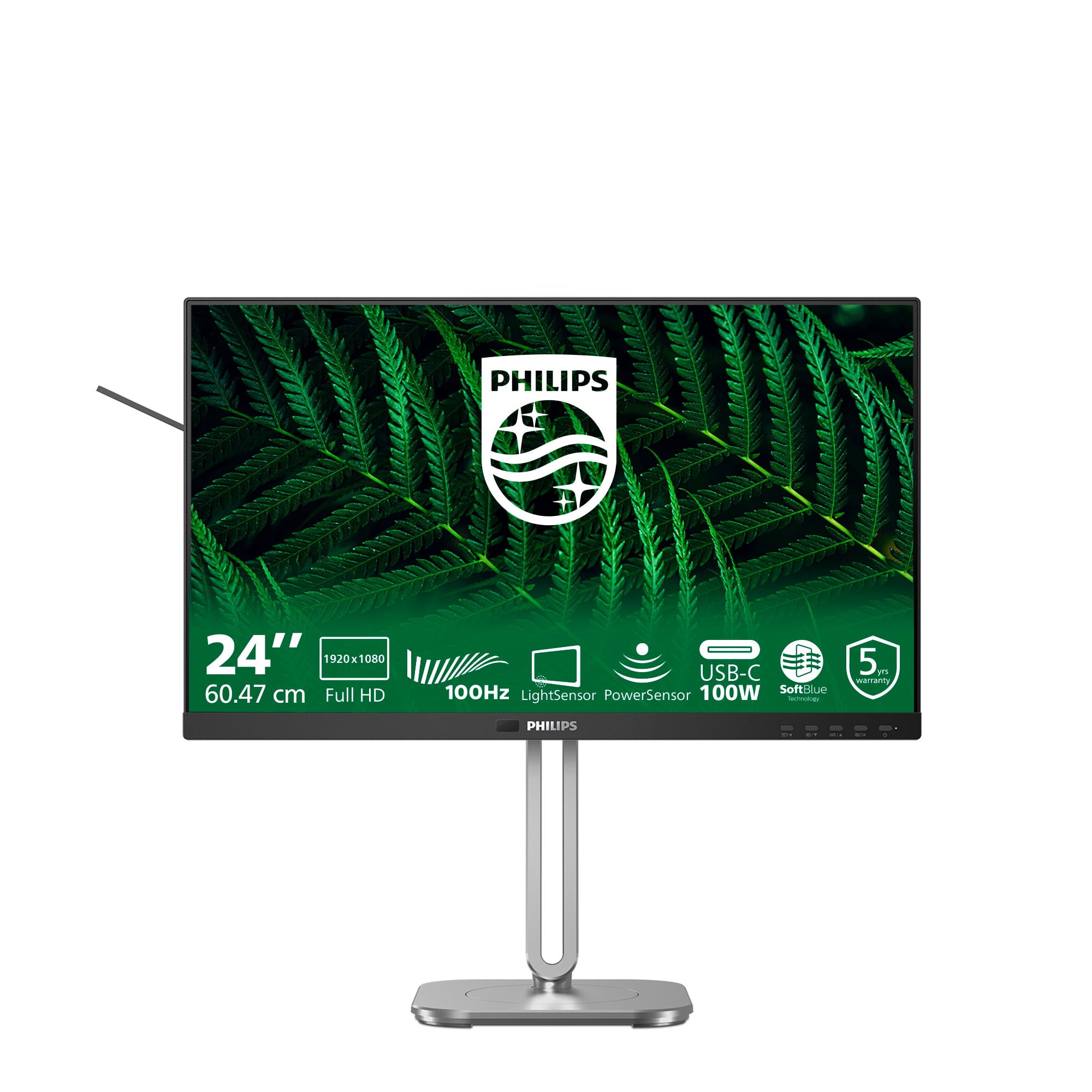 Philips 5000 series 24B2G5301/00 computer monitor 60,5 cm (23.8") 1920 x 1080 Pixels Full HD LCD Zwart - Afbeelding 2