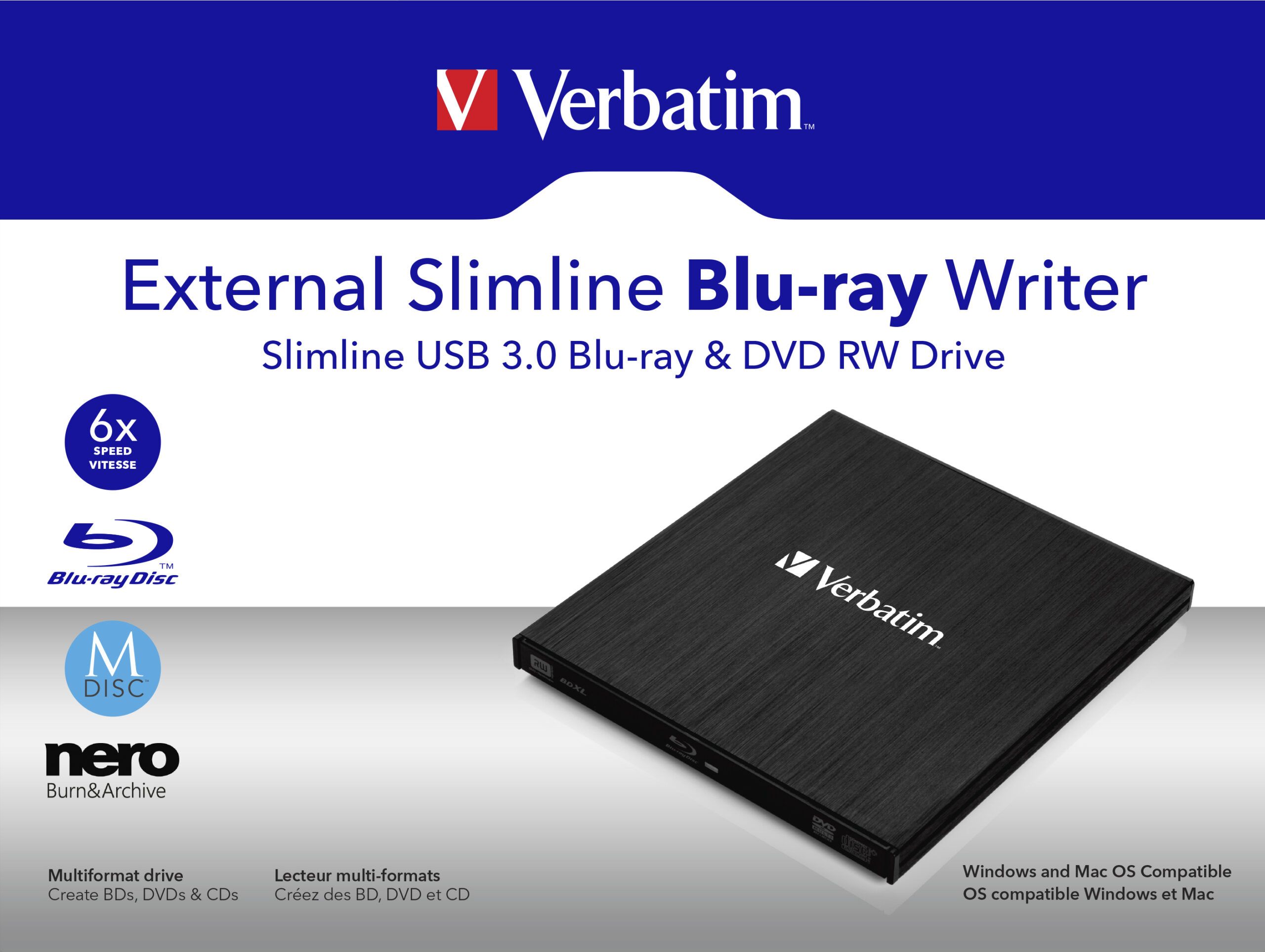 Verbatim External Slimline optisch schijfstation Blu-Ray RW Zwart - Afbeelding 7