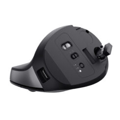 Trust Bayo+ Ergonomische draadloze muis voor meerdere apparaten – ergonomische muis – draadloze muis – RF+ Bluetooth – Zwart - Afbeelding 9