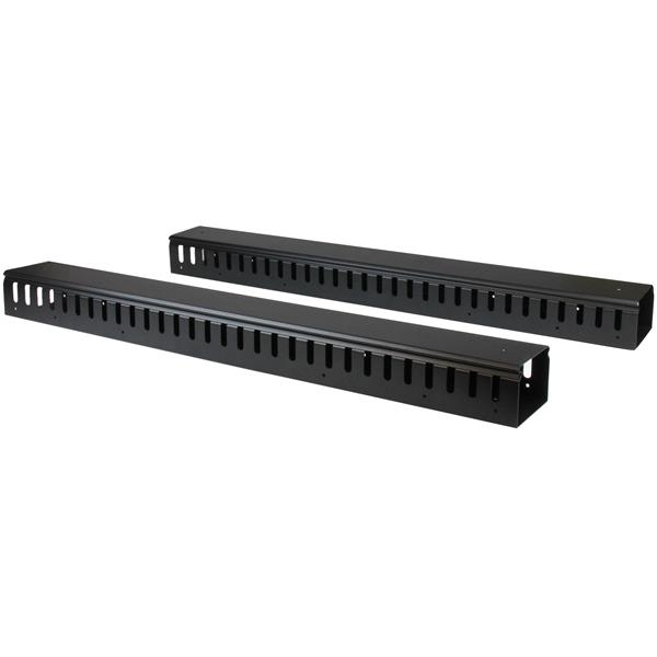 StarTech.com 2-Pack 20U Verticale Kabelmanager met Open Sleuven, 40U Rackmonteerbare Kabelorganizer, 2x 91cm Kabelgeleiders