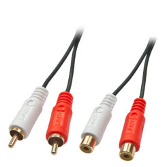 Lindy 35671 audio kabel 2 m 2 x RCA Zwart, Rood, Wit - Afbeelding 2