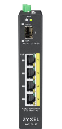 Zyxel RGS100-5P Unmanaged L2 Gigabit Ethernet (10/100/1000) Power over Ethernet (PoE) Zwart - Afbeelding 4