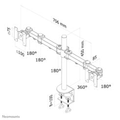 Neomounts FPMA-D960D Monitorarm 10-27" - Afbeelding 8
