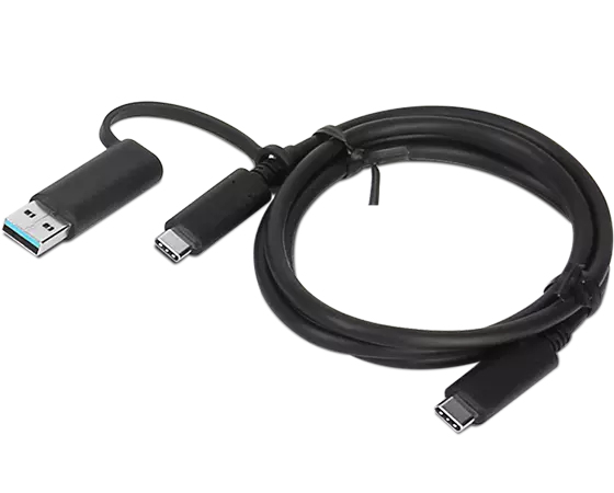 Lenovo 4X90U90618 USB-kabel USB 3.2 Gen 1 (3.1 Gen 1) 1 m USB A/USB C USB C Zwart - Afbeelding 2