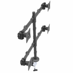 StarTech.com Quad Monitor Arm voor VESA Schermen tot 27" (8kg), 2x2 Configuratie, Verstelbare Hoogte, Scharnierende Monitorsteun met Verticale Arm, Draaien/Kantelen/Zwenken, Bureauklem/Doorvoertule - Afbeelding 5