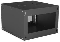 Intellinet 19" netwerkkast wand (basic), 6U, 560 mm diep, zwart, bouwpakket, max. 50 kg, bruikbare diepte 500 mm, glazen deur, montagemateriaal niet inbegrepen - Afbeelding 3