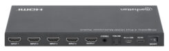 Manhattan HDMI 4K multiviewer/switch met 4 poorten, 4 ingangen naar 1 scherm, 4K@30 Hz, PiP en dual/quad-weergave, knop of afstandsbediening, audio 3,5 mm en Toslink, zwart, 3 jaar garantie - Afbeelding 7