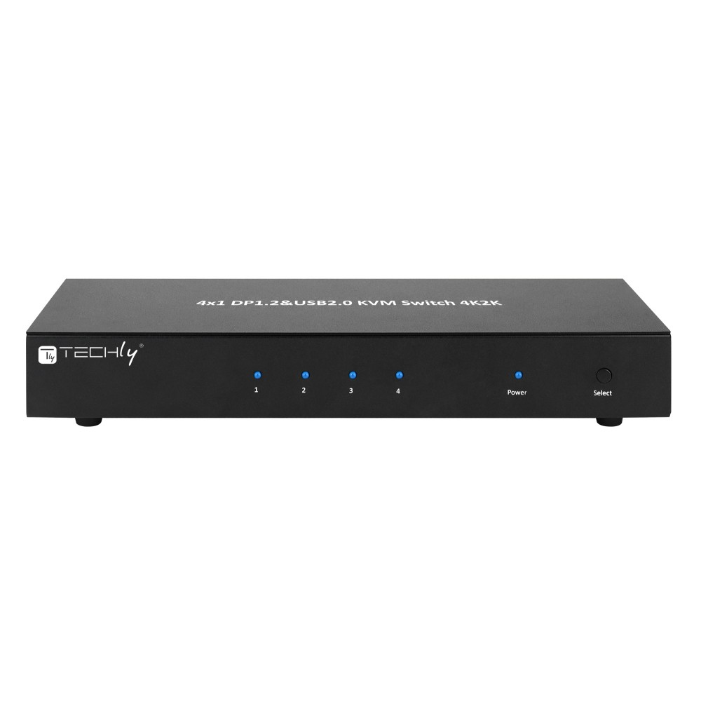 Techly IDATA DP-KVM4 KVM-switch Rack-montage Zwart - Afbeelding 2