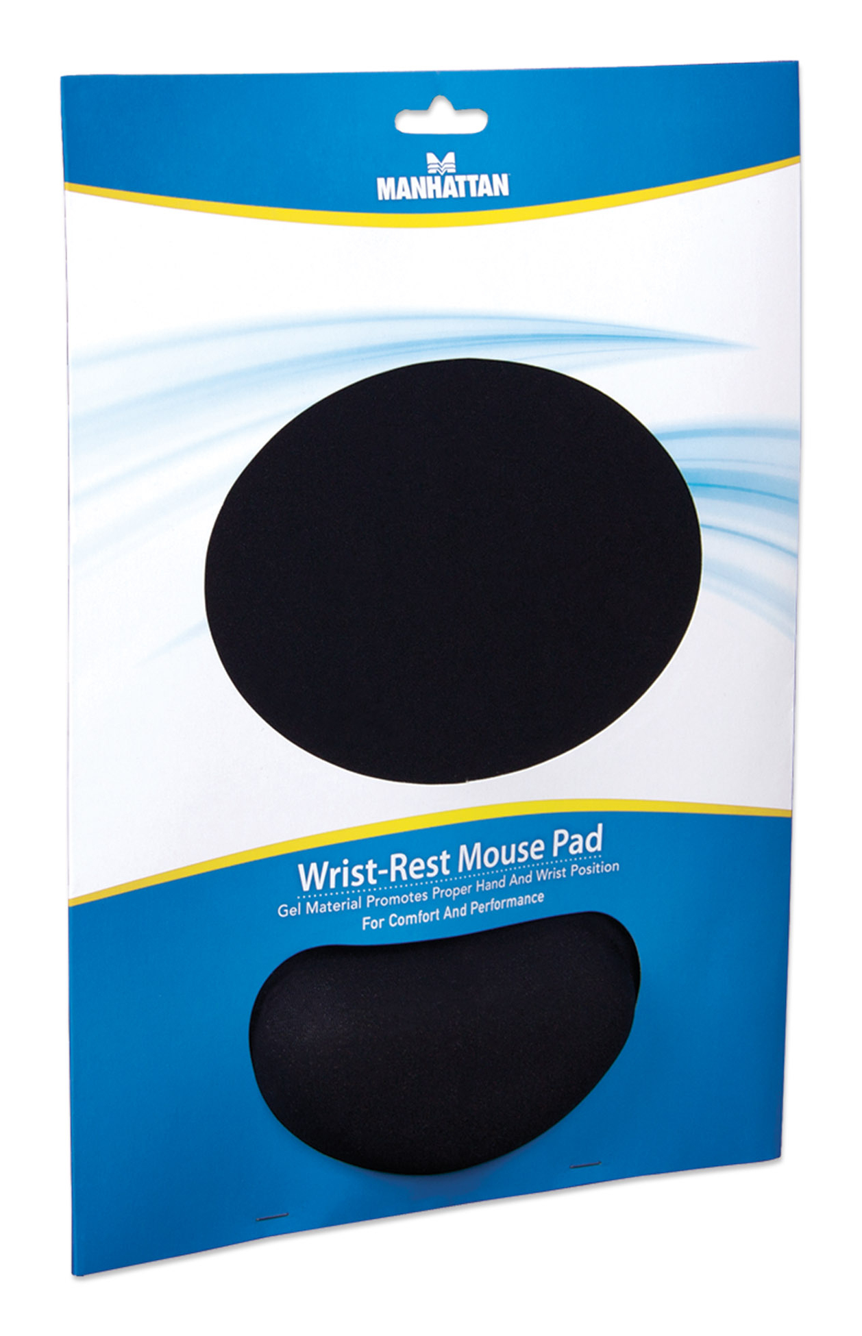 Manhattan Gel polssteun met muismat, zwart, 241 × 203 × 40 mm, antislip basis, levenslange garantie - Afbeelding 8