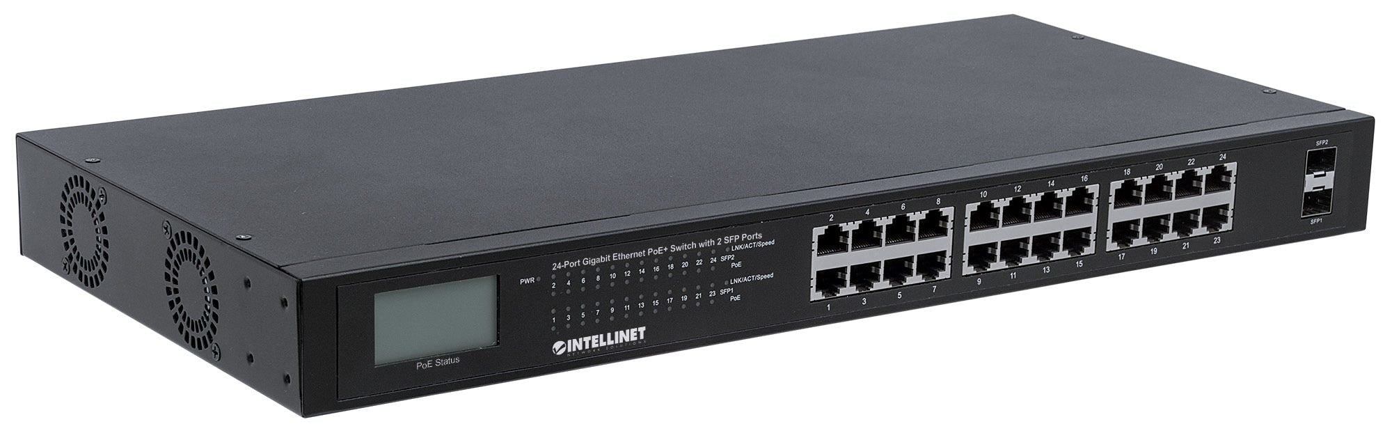Intellinet 561242 netwerk-switch Unmanaged Gigabit Ethernet (10/100/1000) Power over Ethernet (PoE) 1U Zwart - Afbeelding 4