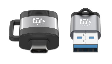 Manhattan 2-delige adapterset USB-C naar USB-A en USB-A naar USB-C, mannelijk naar vrouwelijk conversie, 5 Gbps (USB 3.2 Gen1 / USB 3.0), zwart/zilver, levenslange garantie - Afbeelding 5