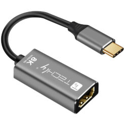 Techly IADAP-USBC-HDMI8 USB grafische adapter 7680 x 4320 Pixels Zwart, Zilver - Afbeelding 3