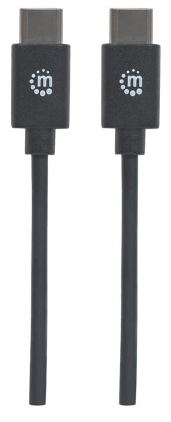 Manhattan USB-C naar USB-C kabel, 2 m, mannelijk naar mannelijk, 480 Mbps (USB 2.0), 3A (snel opladen), zwart, levenslange garantie, equivalent aan USB2CC2M - Afbeelding 5