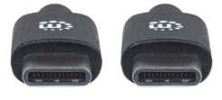 Manhattan USB-C naar USB-C kabel, 2 m, mannelijk naar mannelijk, 480 Mbps (USB 2.0), 3A (snel opladen), zwart, levenslange garantie, equivalent aan USB2CC2M - Afbeelding 4