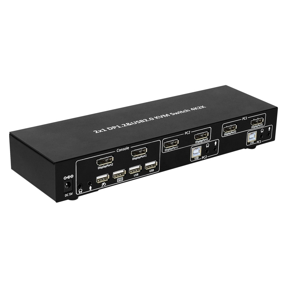 Techly IDATA DP-KVM4 KVM-switch Rack-montage Zwart - Afbeelding 4