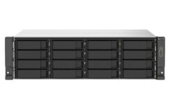 QNAP TS-1673AU-RP-16G data-opslag-server NAS Rack (3U) Ryzen Embedded V1500B 16 GB DDR4 0 TB QNAP QTS Zwart, Grijs