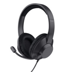 Trust Ayda Max USB-C Headset - USB headset voor kantoor en calls – USB-C en USB-A aansluiting – Opklapbare microfoon – Zwart - Afbeelding 2
